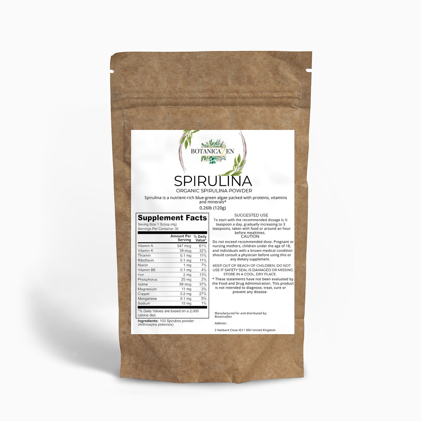 Organic Spirulina Powder